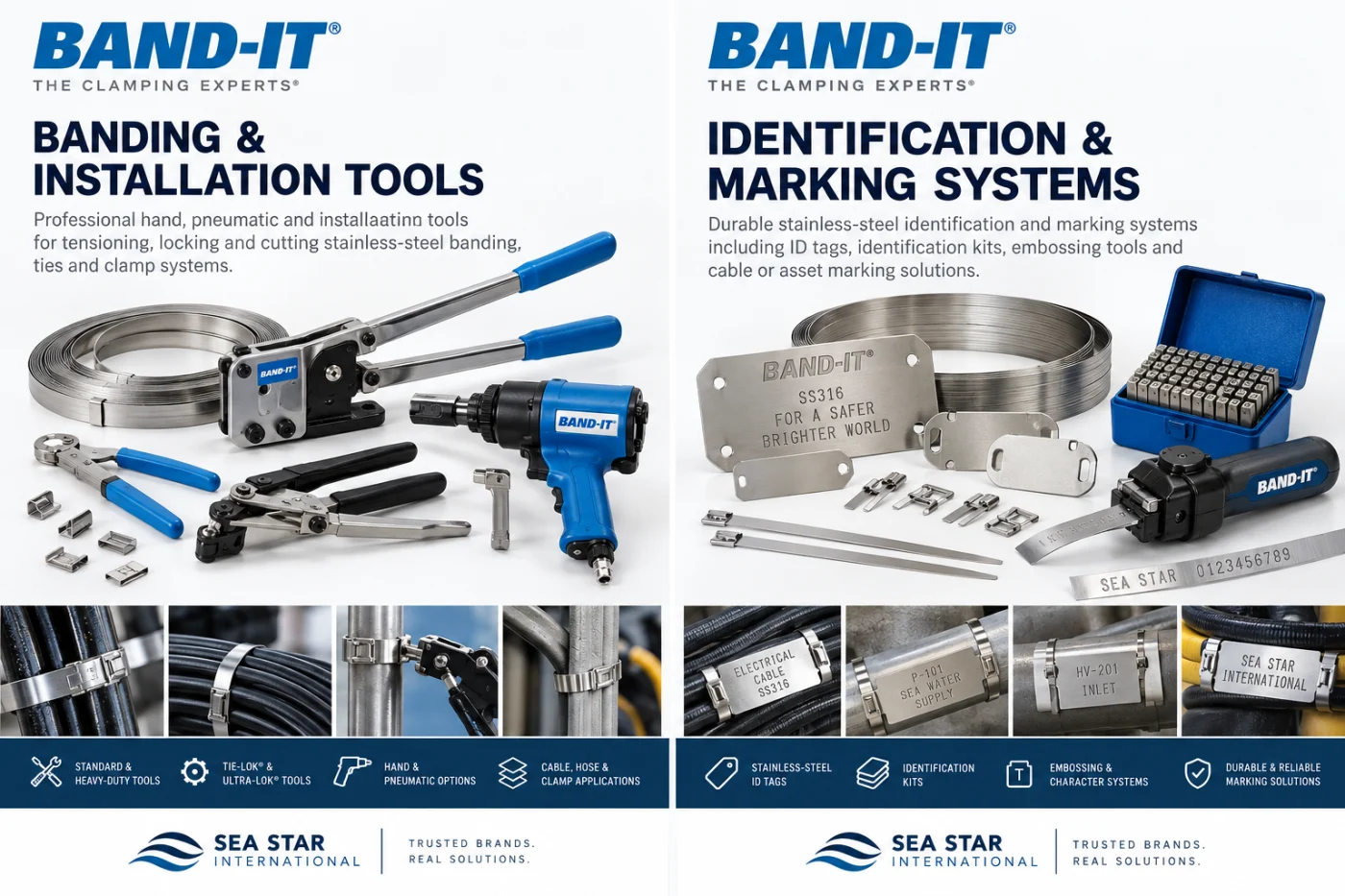 Sea Star catalogue illustration – BAND-IT identification and marking systems