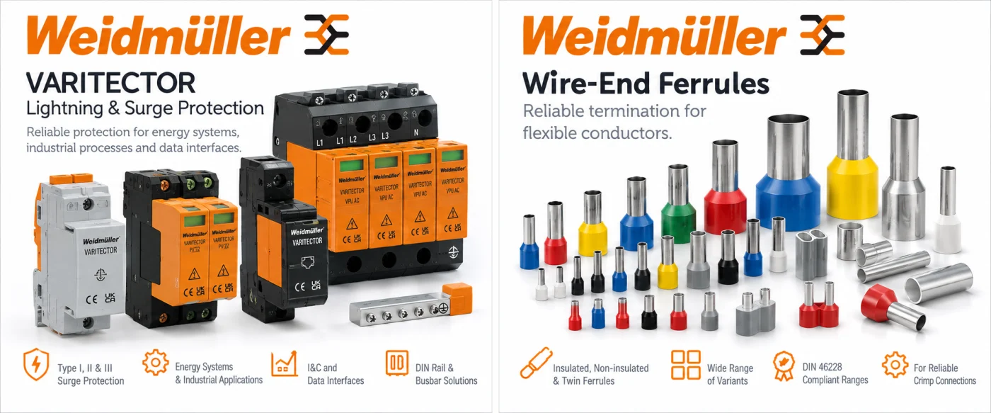 Sea Star catalogue illustration – Weidmüller wire-end ferrules