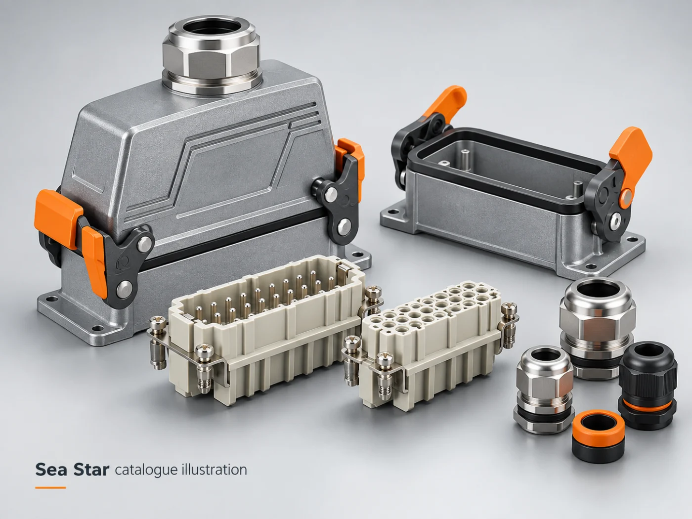 Sea Star catalogue illustration – Weidmüller RockStar heavy duty connectors