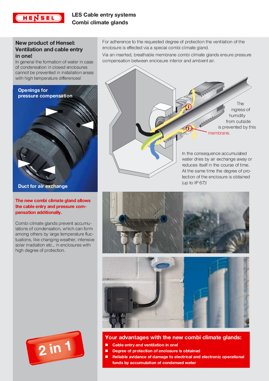 LES CABLE ENTRY SYSTEMS IP 55 - 67